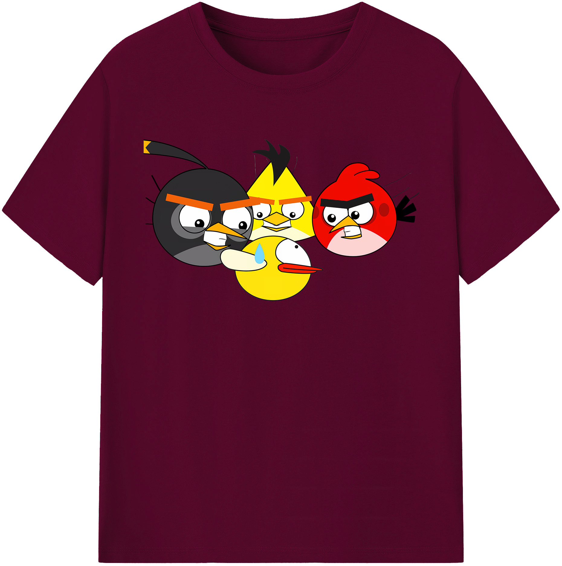 （画像用） Angry Birds アングリーバード レディースカジュアルプリントTシャツ（綿100％）